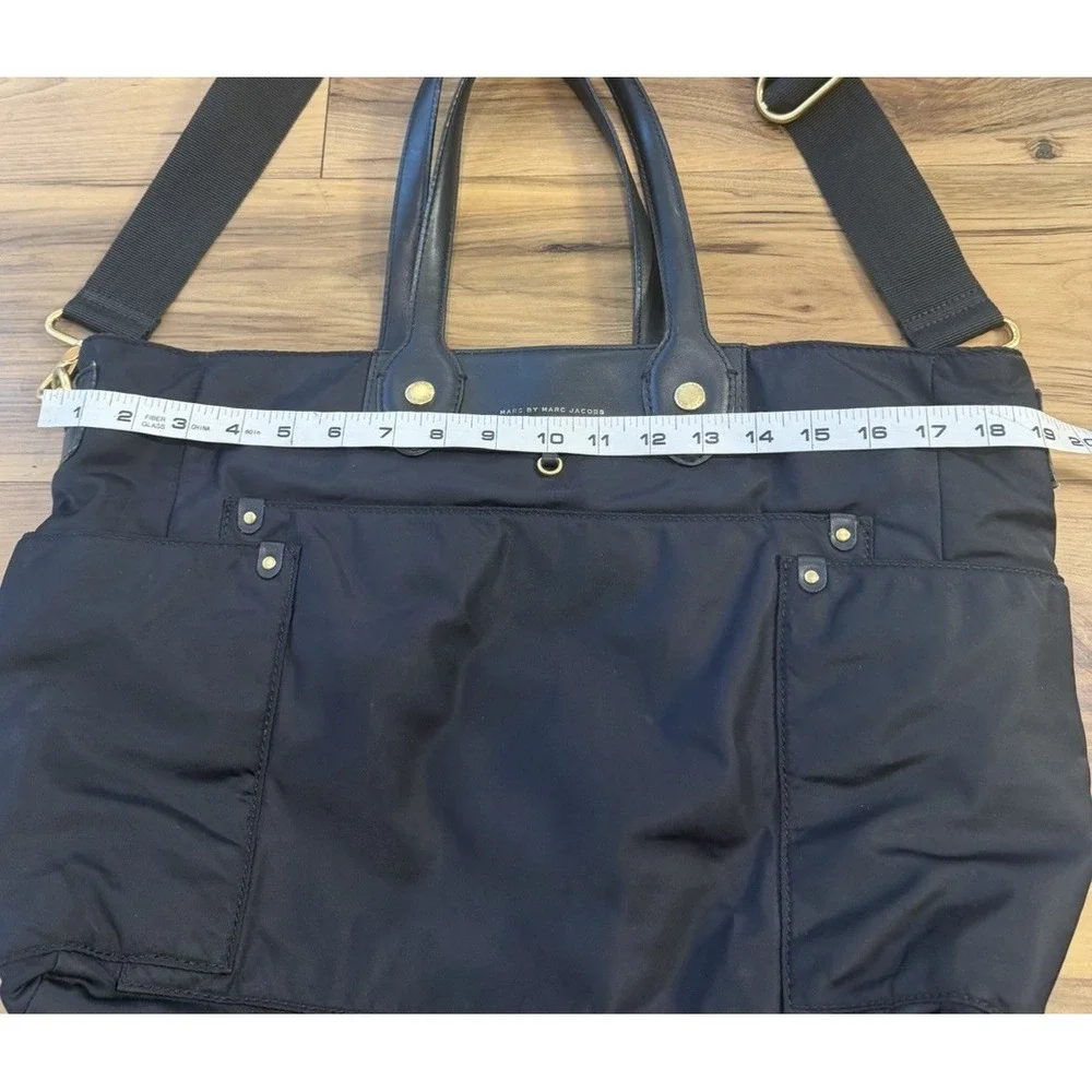 Marc By Marc Jacobs Black Nylon Diaper Bag Tote Crossbody Baby Bag Large